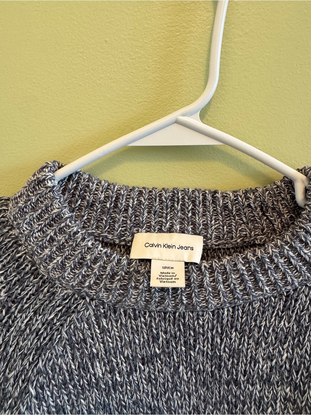 Calvin Klein Jeans Marled Gray Crewneck Sweater - Picture 3 of 3